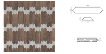 SPECIAL PANEL MATITA INSTALLATION 180 - Inlaid 3 layers wooden parquet by FOGLIE D'ORO - view 3